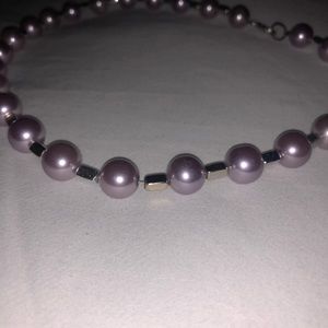 Purple pearl necklace